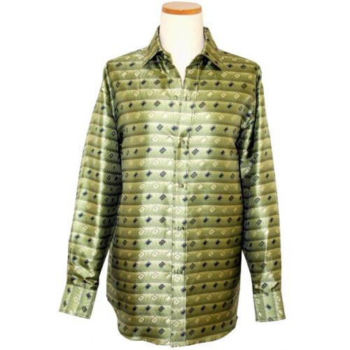 Creme De Silk "C D S Couture" Mint Green 100% Woven Silk Shirt